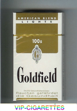 Goldfield American Blend Lights 100s cigarettes hard box