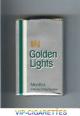 Golden Lights Menthol silver cigarettes soft box