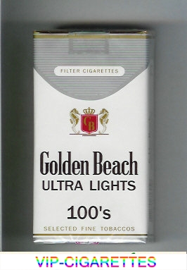 Golden Beach Ultra Lights 100s Selected Fine Tobaccos Filter cigarettes soft box