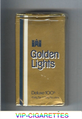 Golden Lights Deluxe 100s gold cigarettes soft box