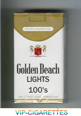 Golden Beach Lights 100s Selected Fine Tobaccos Filter cigarettes soft box