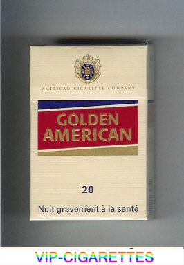 Golden American 20 yellow and red cigarettes hard box