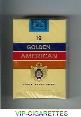 Golden American cigarettes hard box