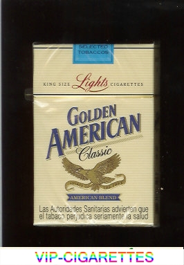 Golden American Classic Lights cigarettes hard box