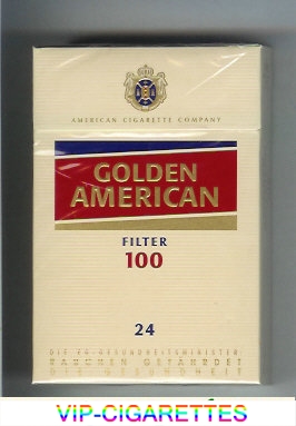 Golden American Filter 100s yellow and red 24 cigarettes hard box