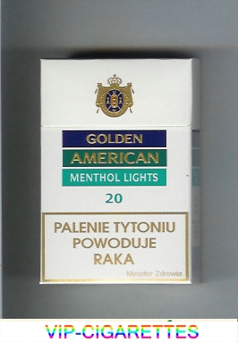 Golden American Menthol Lights cigarettes hard box