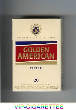 Golden American Filter yellow and red cigarettes hard box