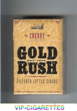 Gold Rush Cherry Flavored Filtered Little Cigars cigarettes hard box