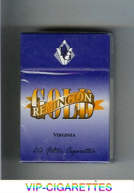 Gold Remington Virginia blue cigarettes hard box