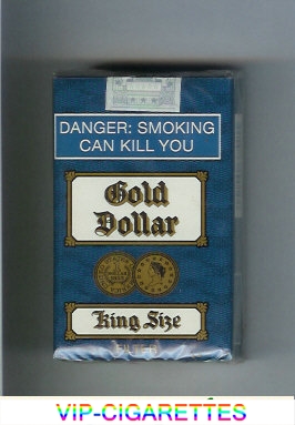 Gold Dollar King Size Filter blue and white cigarettes soft box