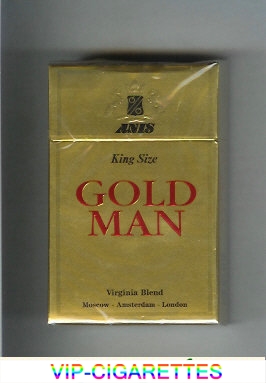 Gold Man Anis King Size Virginia Blend cigarettes hard box