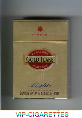 Gold Flake Lights gold cigarettes hard box