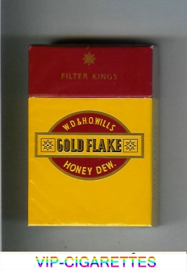 Gold Flake yellow and red cigarettes hard box