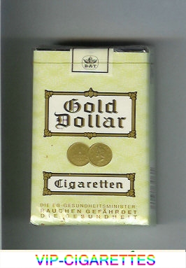 Gold Dollar Cigaretten light green and white cigarettes soft box