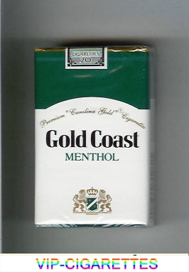 Gold Coast Menthol Premium 'Carolina Gold' Cigarettes soft box