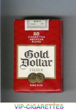 Gold Dollar 20 Cigaretten American Blend Filter red and white cigarettes soft box