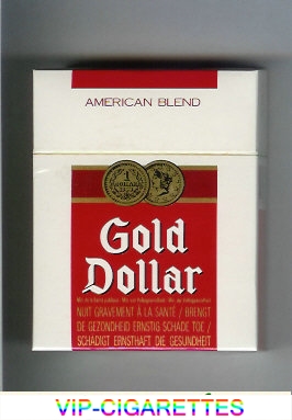 Gold Dollar American Blend 25s white and red cigarettes hard box