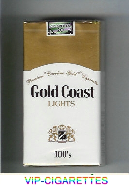 Gold Coast Lights 100s Premium 'Carolina Gold' Cigarettes soft box