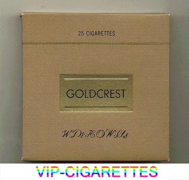 Gold Crest 100s 25 cigarettes wide flat hard box