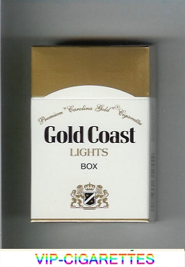 Gold Coast Lights Box Premium 'Carolina Gold' Cigarettes hard box