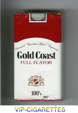 Gold Coast Full Flavor 100s Premium 'Carolina Gold' Cigarettes soft box