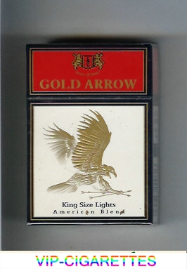 Gold Arrow King Size Lights American Blend cigarettes hard box