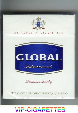 Global International Premium Quality 100s cigarettes wide flat hard box