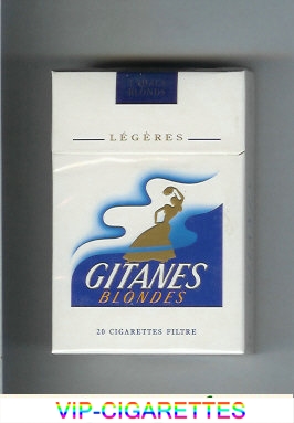 Gitanes Blondes Legeres white and blue cigarettes hard box