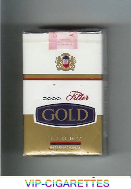 Gold 2000 Filter Light International cigarettes soft box
