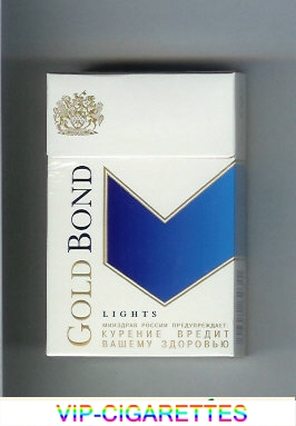 Gold Bond Lights white and blue cigarettes hard box