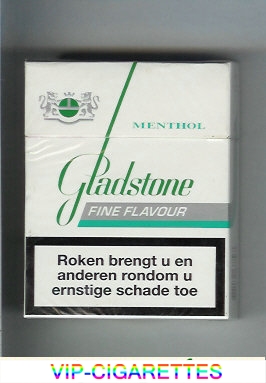 Gladstone Menthol Fine Flavour 25s cigarettes hard box