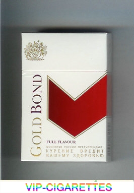 Gold Bond Full Flavour white and red cigarettes hard box