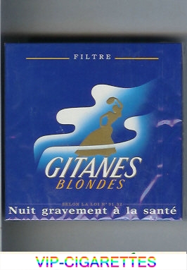 Gitanes Blondes Filtre blue cigarettes wide flat hard box