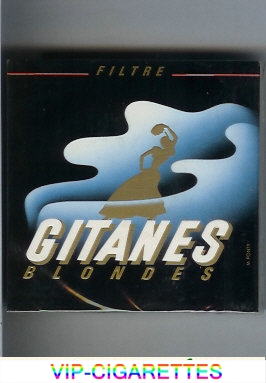 Gitanes Blondes Filtre black cigarettes wide flat hard box