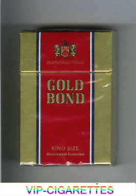 Gold Bond King Size gold and red cigarettes hard box