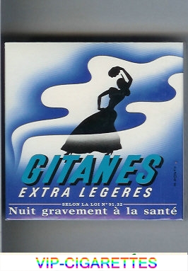 Gitanes Extra Legeres cigarettes wide flat hard box