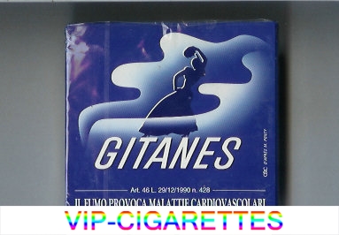 Gitanes wide flat hard box cigarettes