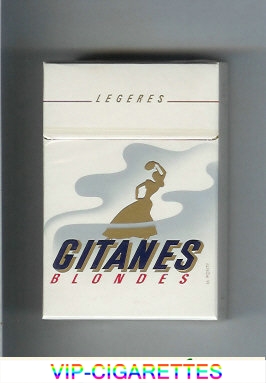 Gitanes Blondes Legeres white and grey cigarettes hard box