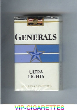 Generals Ultra Lights cigarettes soft box