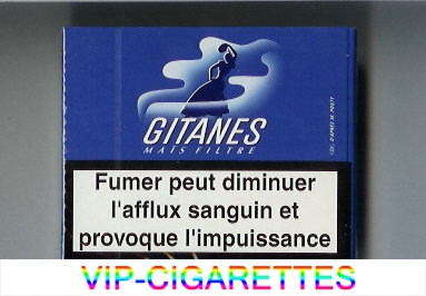 Gitanes Mais Filtre cigarettes wide flat hard box