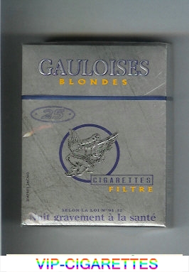 Gauloises Blondes 25s Filtre grey Cigarettes hard box