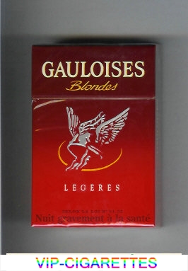 Gauloises Blondes Legeres red Cigarettes hard box