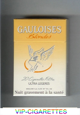 Gauloises Blondes Ultra Legeres Cigarettes hard box