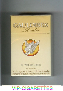 Gauloises Blondes Super Legeres yellow Cigarettes hard box