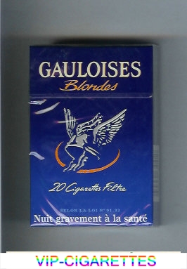 Gauloises Blondes Filtre blue Cigarettes hard box