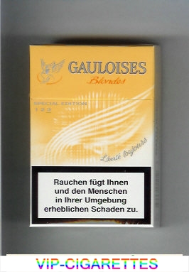 Gauloises Blondes Cigarettes Liberte Toujours yellow hard box