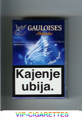 Gauloises Blondes blue Cigarettes hard box