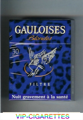 Gauloises Blondes Filtre blue 30s cigarettes hard box