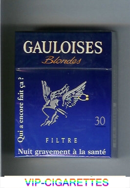 Gauloises Blondes Qui a Encore Fait Ca ' Filtre Blue 30s cigarettes hard box