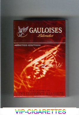 Gauloises Blondes Limited Edition Liberte Lights red cigarettes hard box